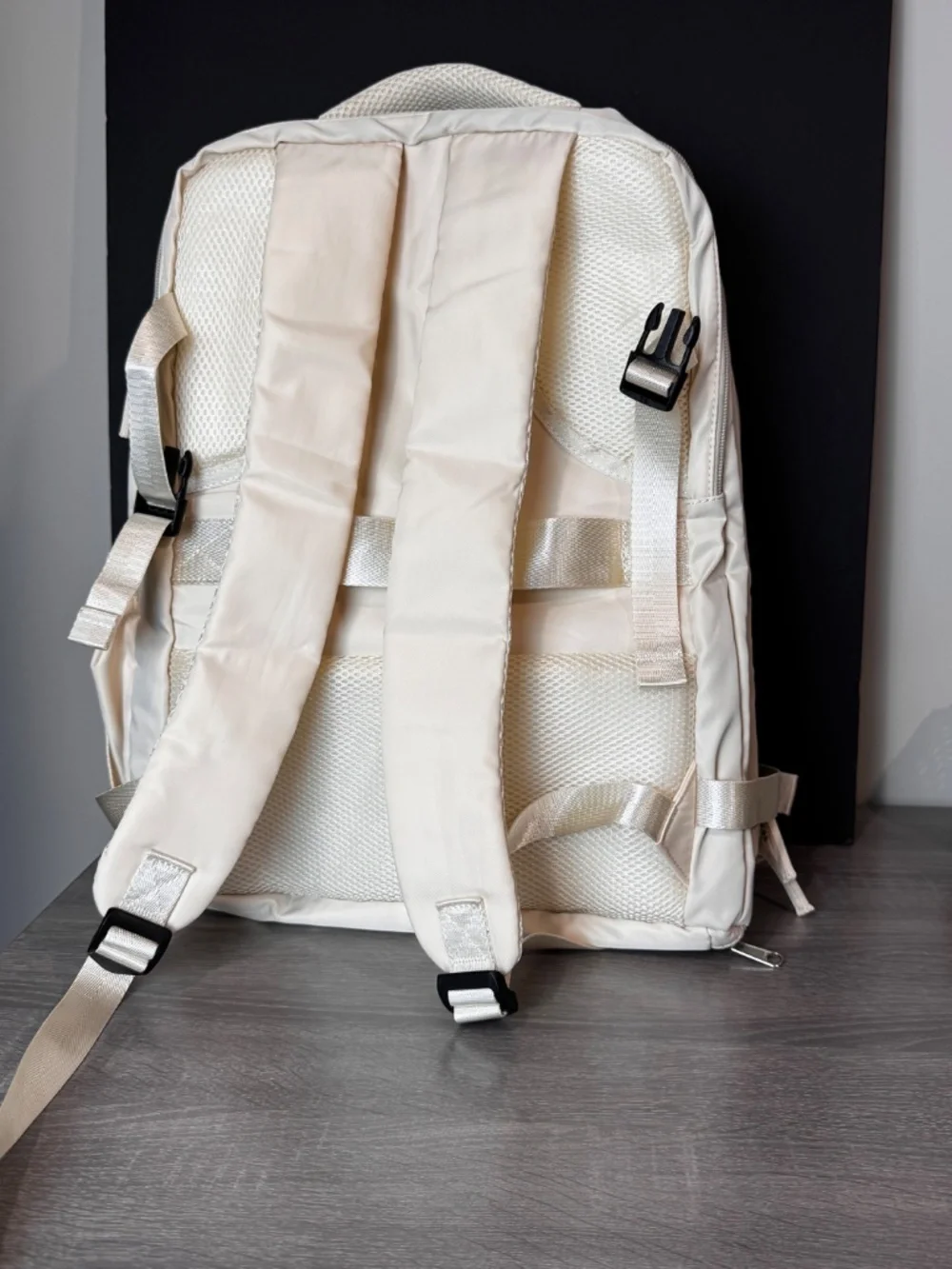 Coofay Beige Travel Backpack Airline Approved Trolley Underseat Overhead